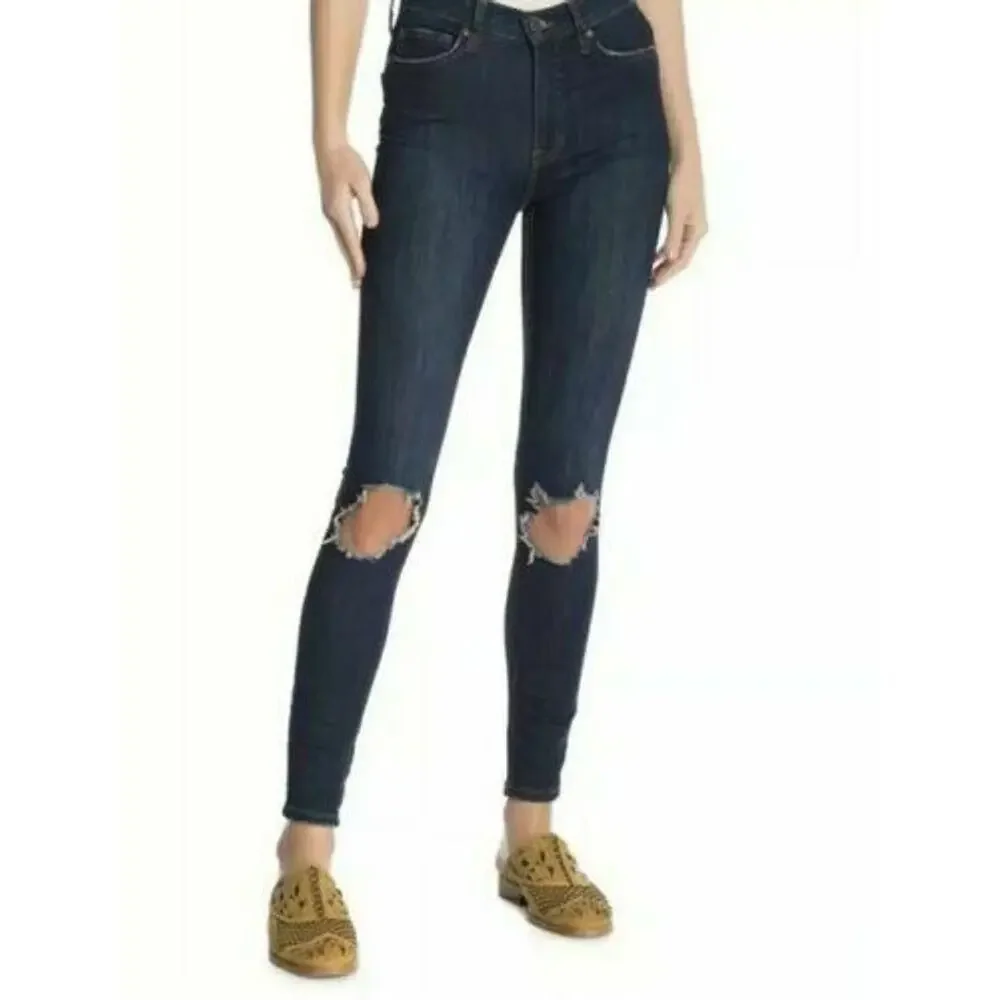 Free People Distressed Skinny Ankle Jeans